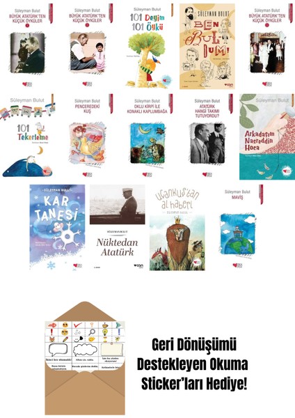 Süleyman Bulut 14 Kitap Seti + Okuma Sticker'ları