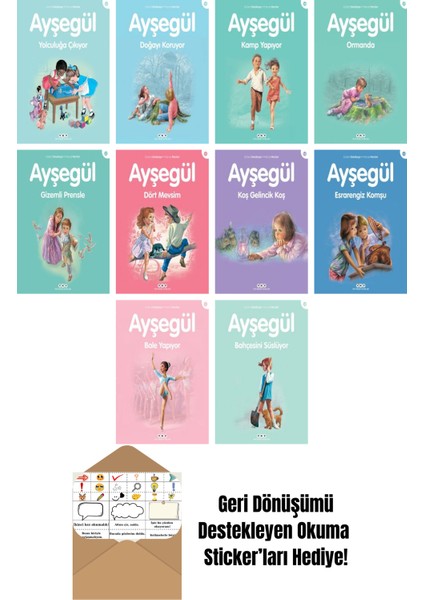 Ayşegül Serisi 10 Kitap Seti + Okuma Sticker'ları