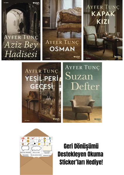 Ayfer Tunç 5 Kitap Seti + Okuma Sticker'ları