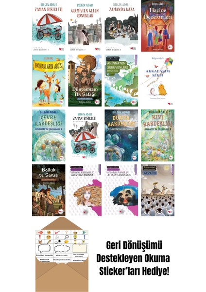 Bilgin Adalı 16 Kitap Seti + Okuma Sticker'ları
