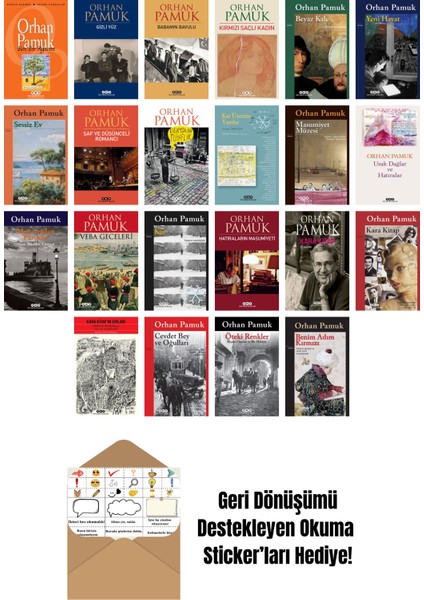 Orhan Pamuk 22 Kitap Seti + Okuma Sticker'ları