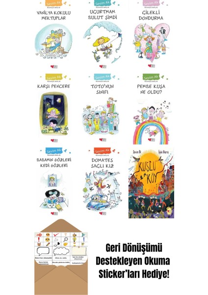 Sevim Ak 9 Kitap Seti + Okuma Sticker'ları