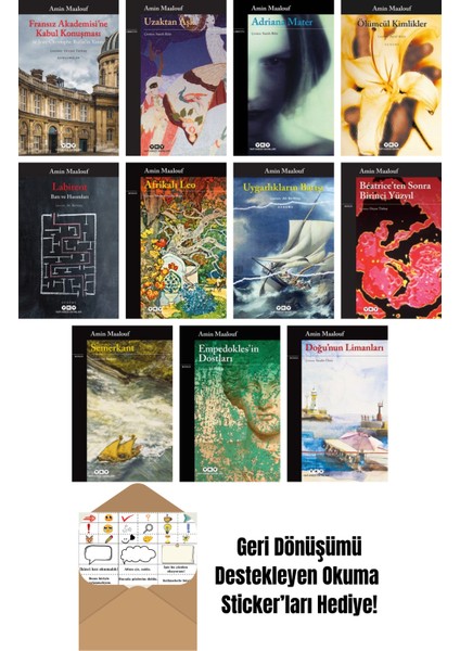 Amin Maalouf 11 Kitap Seti + Okuma Sticker'ları