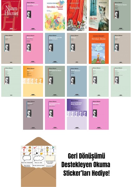 Nazım Hikmet 22 Kitap Seti + Okuma Sticker'ları