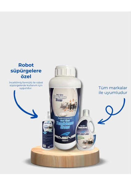 2’li Paket Robot Süpürge Sert Yüzey Temizleme Sıvısı Deterjanı 3l + 3l fiyatları
