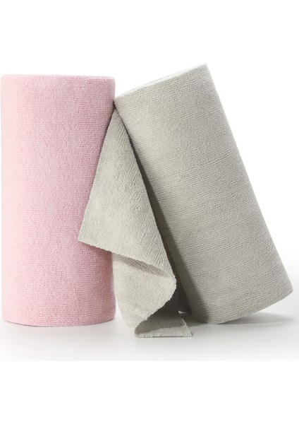 Çok Amaçlı Rulo Mikrofiber Temizlik Bezi 30x30 cm 40 Yapraklı Pembe - Açık Gri(2x20’Lı Paket) fiyatları