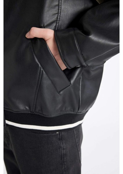 Regular Fit Kolej Yaka Bomber Fermuarlı Mevsimlik Hafif Mont C5844AX24AU