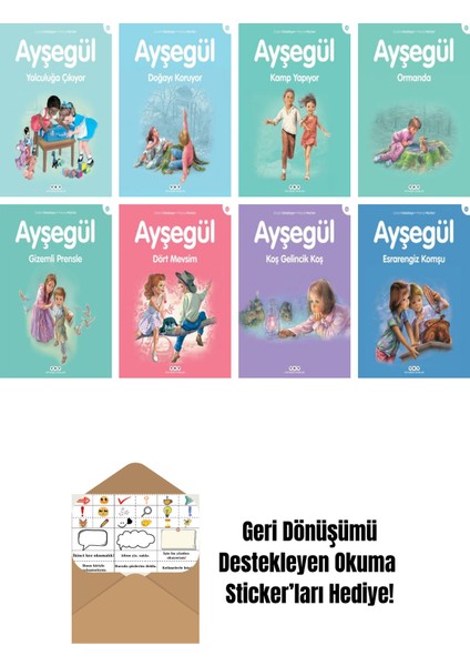 Ayşegül Serisi 8 Kitap Seti + Okuma Sticker'ları