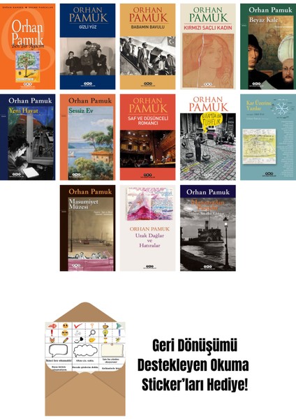 Orhan Pamuk 13 Kitap Seti + Okuma Sticker'ları
