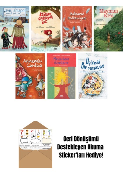 Sara Şahinkanat 7 Kitap Seti + Okuma Sticker'ları