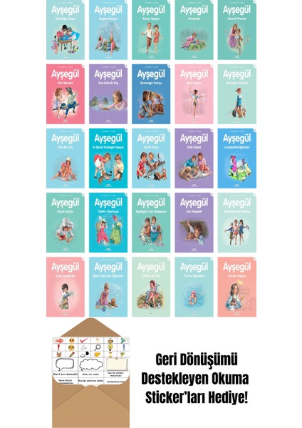 Ayşegül Serisi 25 Kitap Seti + Okuma Sticker'ları