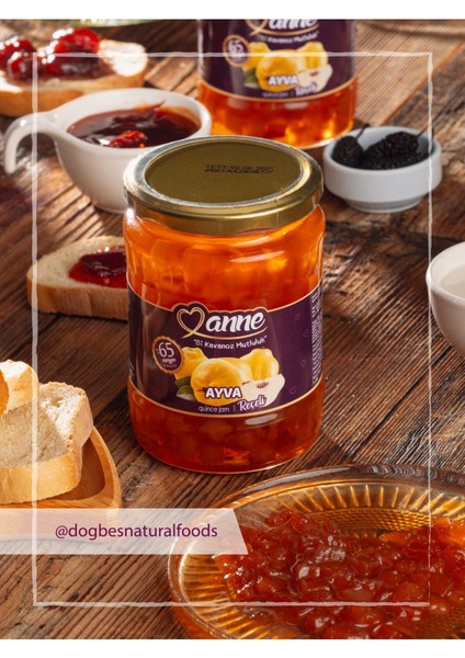 Ayva Reçeli 700 gr (Pancar Şekeri İle Üretilmiştir - Glikoz, Koruyucu İçermez)