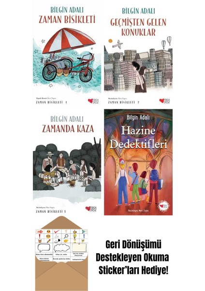 Bilgin Adalı 4 Kitap Seti + Okuma Sticker'ları