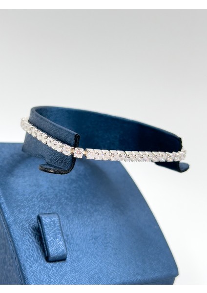 Misinalı Esnek Su Yolu Kadın Gümüş Bileklik - Su Yolu Bileklik modelleri