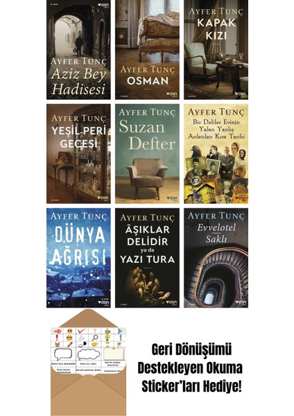 Ayfer Tunç 9 Kitap Seti + Okuma Sticker'ları
