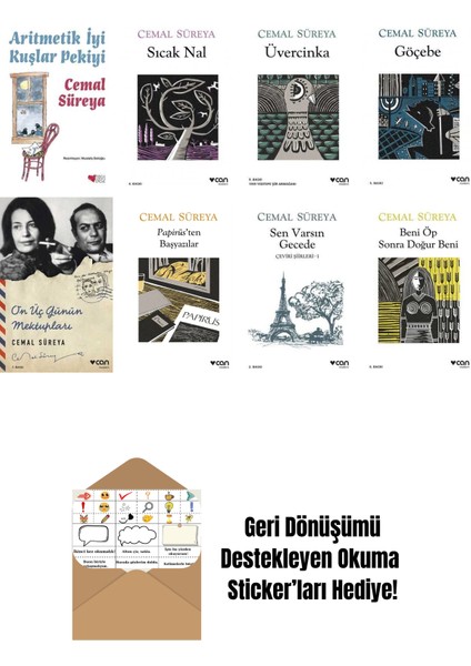 Cemal Süreya 8 Kitap Seti + Okuma Sticker'ları