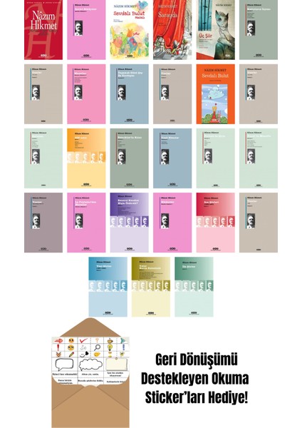Nazım Hikmet 27 Kitap Seti + Okuma Sticker'ları