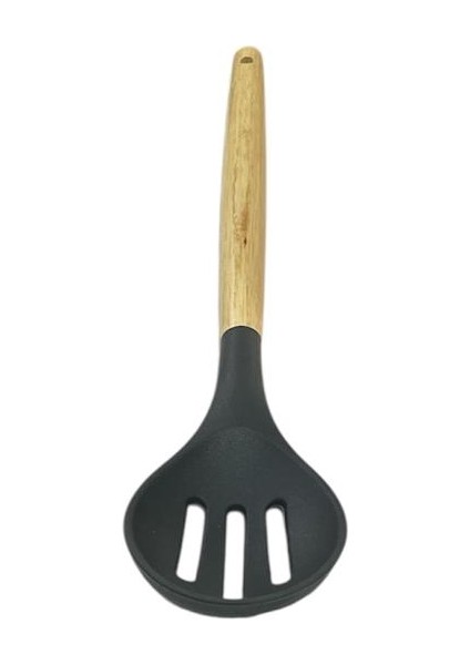 Bambu Saplı Silikon Delikli Kaşık 32 cm SMG005