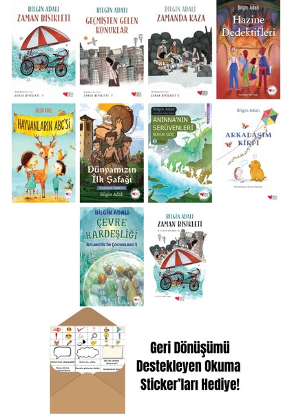 Bilgin Adalı 10 Kitap Seti + Okuma Sticker'ları