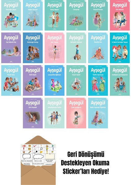 Ayşegül Serisi 22 Kitap Seti + Okuma Sticker'ları