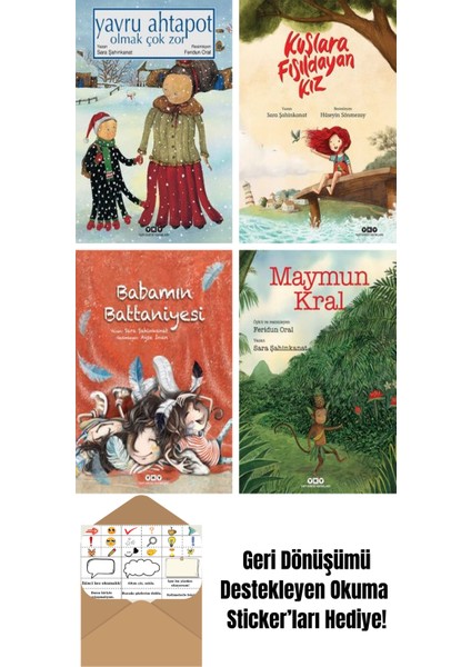 Sara Şahinkanat 4 Kitap Seti + Okuma Sticker'ları