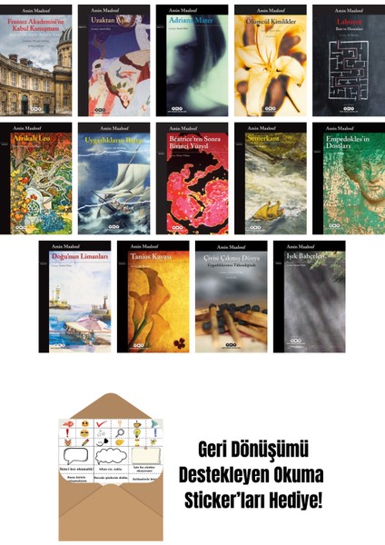 Amin Maalouf 14 Kitap Seti + Okuma Sticker'ları