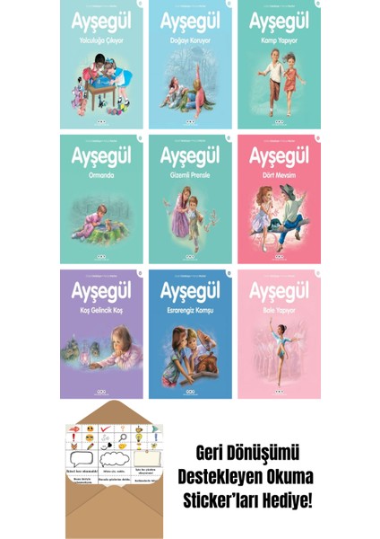 Ayşegül Serisi 9 Kitap Seti + Okuma Sticker'ları