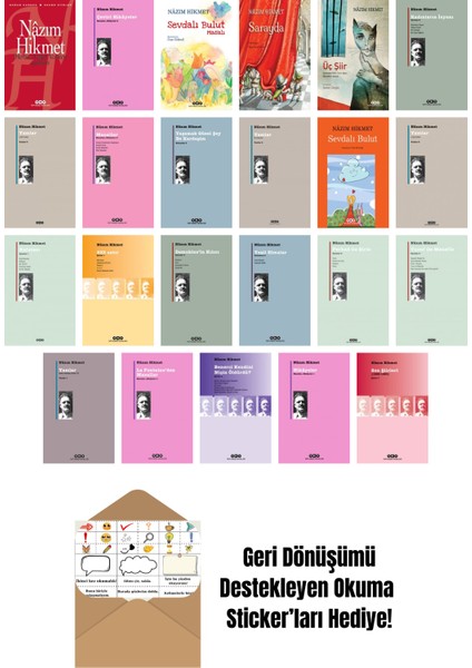 Nazım Hikmet 23 Kitap Seti + Okuma Sticker'ları