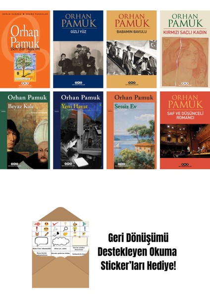 Orhan Pamuk 8 Kitap Seti + Okuma Sticker'ları