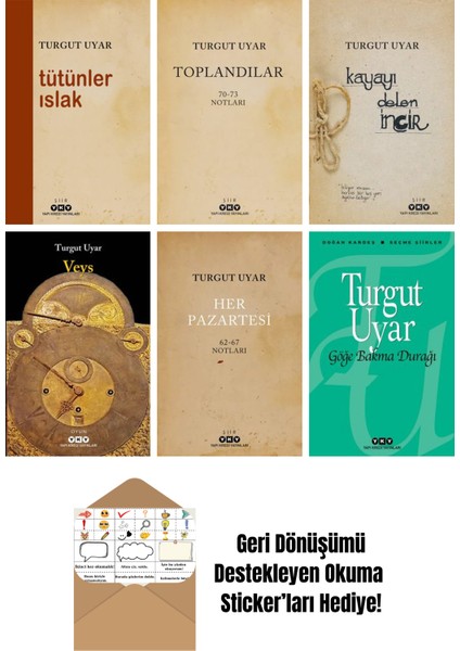Turgut Uyar 6 Kitap Seti + Okuma Sticker'ları