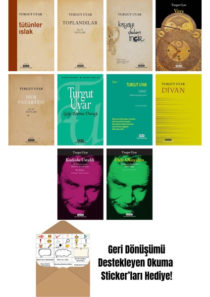 Turgut Uyar 10 Kitap Seti + Okuma Sticker'ları
