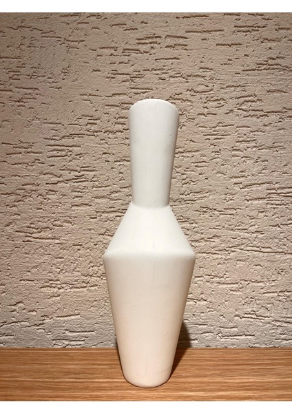 Bohem Tarzı Geometrik Beyaz Taş Tozu Vazo Seti - Modern Dekoratif 3'lü Vazo Takımı modelleri