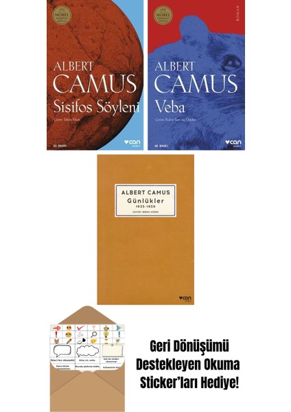Albert Camus 3 Kitap Seti + Okuma Sticker'ları