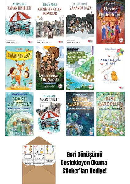 Bilgin Adalı 12 Kitap Seti + Okuma Sticker'ları