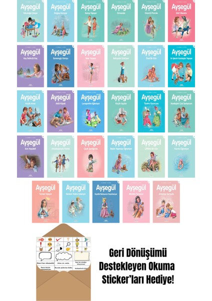 Ayşegül Serisi 29 Kitap Seti + Okuma Sticker'ları