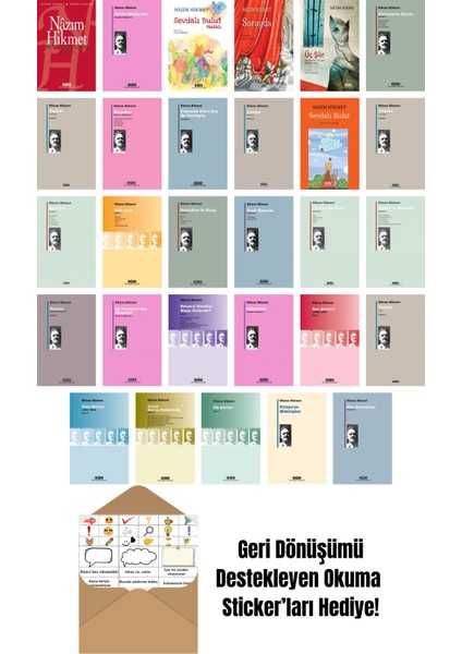 Nazım Hikmet 29 Kitap Seti + Okuma Sticker'ları