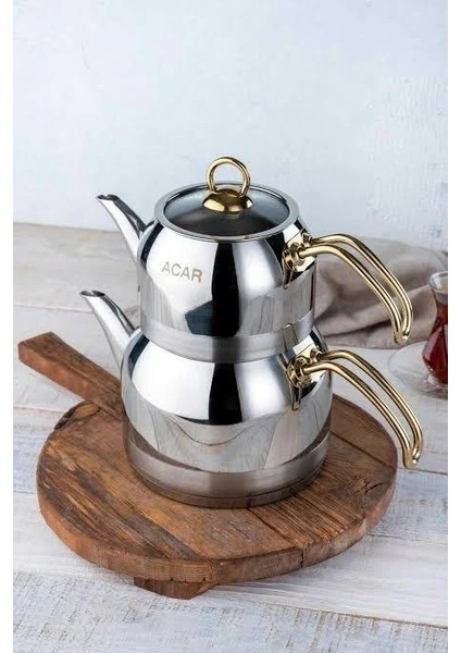 Armin Gold Delux Orta Boy Çaydanlık Takımı