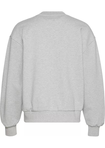 Kadın Bisiklet Yaka Logo Patch'li Sweatshirt - Gri fiyatları