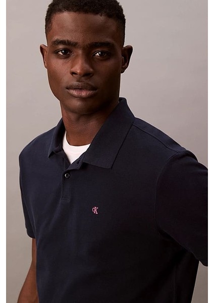 Erkek Polo Yaka Pike T-Shirt - Lacivert indirimleri