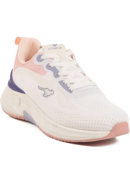 Beyaz-Pudra Fileli Unisex Spor Ayakkabı 556 Pretty G