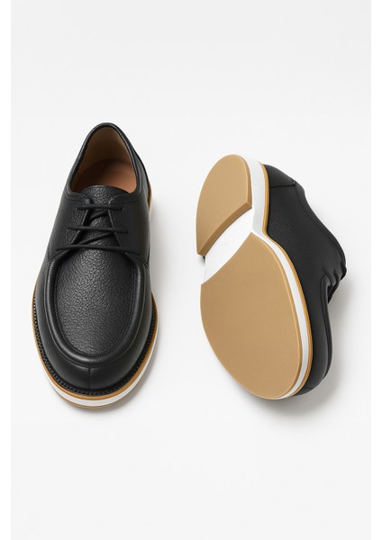 Erkek Siyah Deri Smart Casual Ayakkabı modelleri