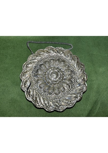 Gümüş Duvar Aynası 13,5 cm Çapında