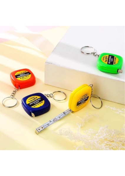 1 M (100 Cm) Lik Lacivert Mini Metre Anahtarlık (1 Adet) (Ebat: 3,3 cm x 3,3 Cm)