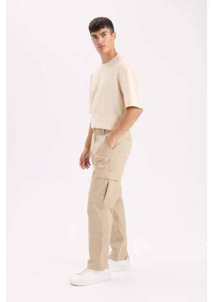 Gabardin Pantolon Wide Leg Bol Rahat Kesim Kargo Cepli Düz Paça C9160AX24AU modelleri