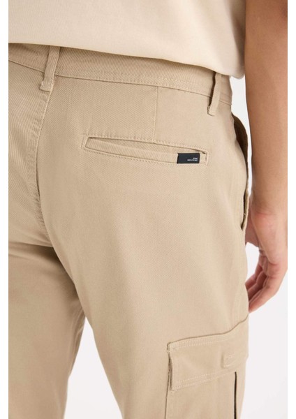 Gabardin Pantolon Wide Leg Bol Rahat Kesim Kargo Cepli Düz Paça C9160AX24AU
