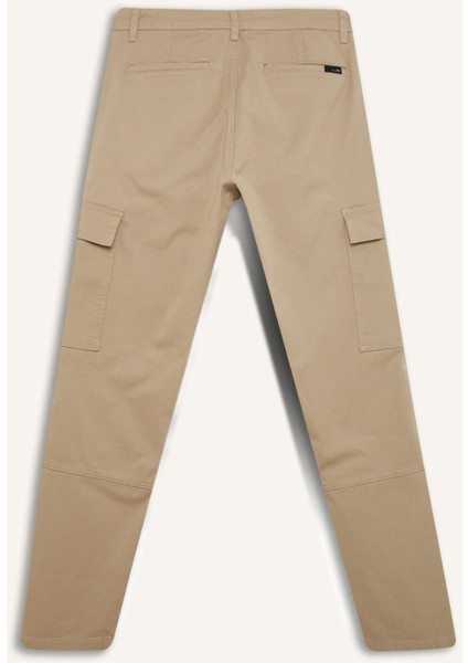 Gabardin Pantolon Wide Leg Bol Rahat Kesim Kargo Cepli Düz Paça C9160AX24AU