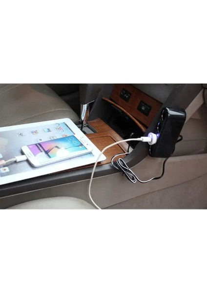 Yk Desing Güç Kaynağı 4 Portlu Çoklu Güç Soketi Dişi Araba Çakmak Adaptörü fiyatları