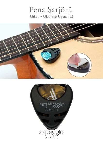 7’li Kahverengi Gitar ve Ukulele Pena Seti + Pena Taşıma Kutusu Hediye | Selüloid Pena (0,71MM) fırsatları