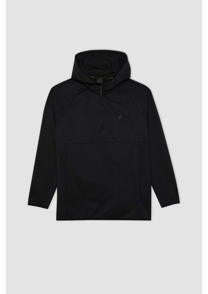 Fit Standart Fit Kapüşonlu Fermuarlı Pike Sporcu Sweatshirt C9181AX24AU