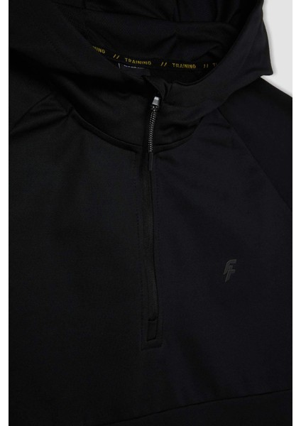Fit Standart Fit Kapüşonlu Fermuarlı Pike Sporcu Sweatshirt C9181AX24AU